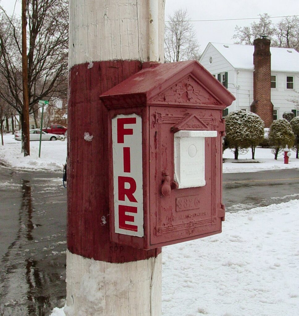 Fire alarm in Ridgewood, New Jersey