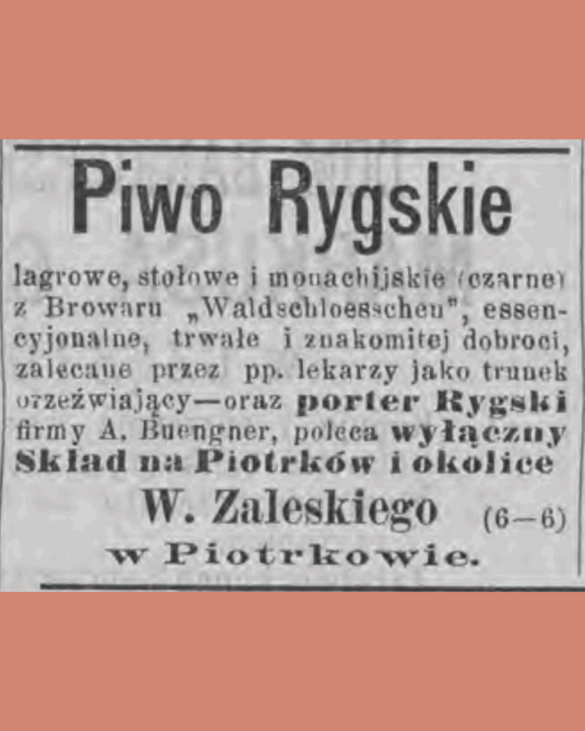 Piwo ryskie w ofercie składu Zaleskiego (hotel Litewski)