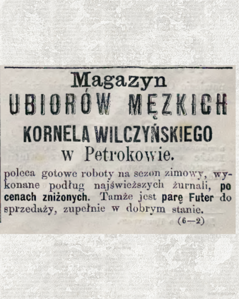 Magazyn ubiorów męskich Wilczyńskiego